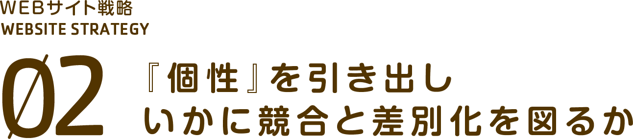 『個性』を引き出しいかに競合と差別化を図るか